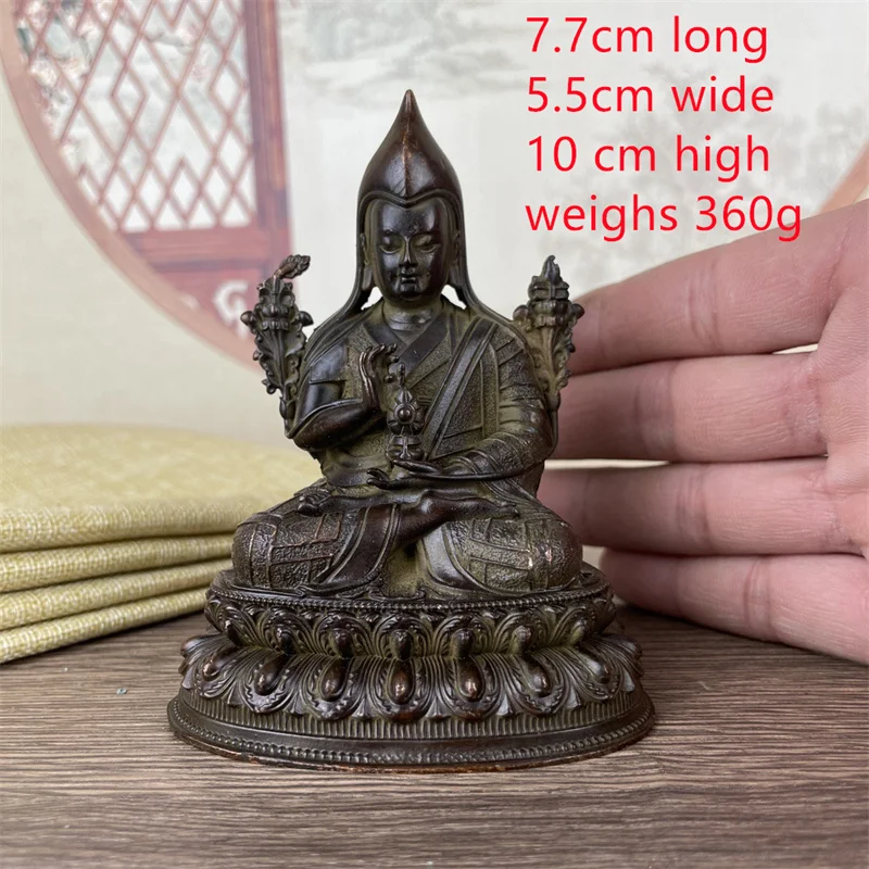 

Little Fairy/ Antique Bronze Lama Tsongkhapa Statue Buddha Statue Home Furnishings Office Decorations Crafts Accessories Gifts