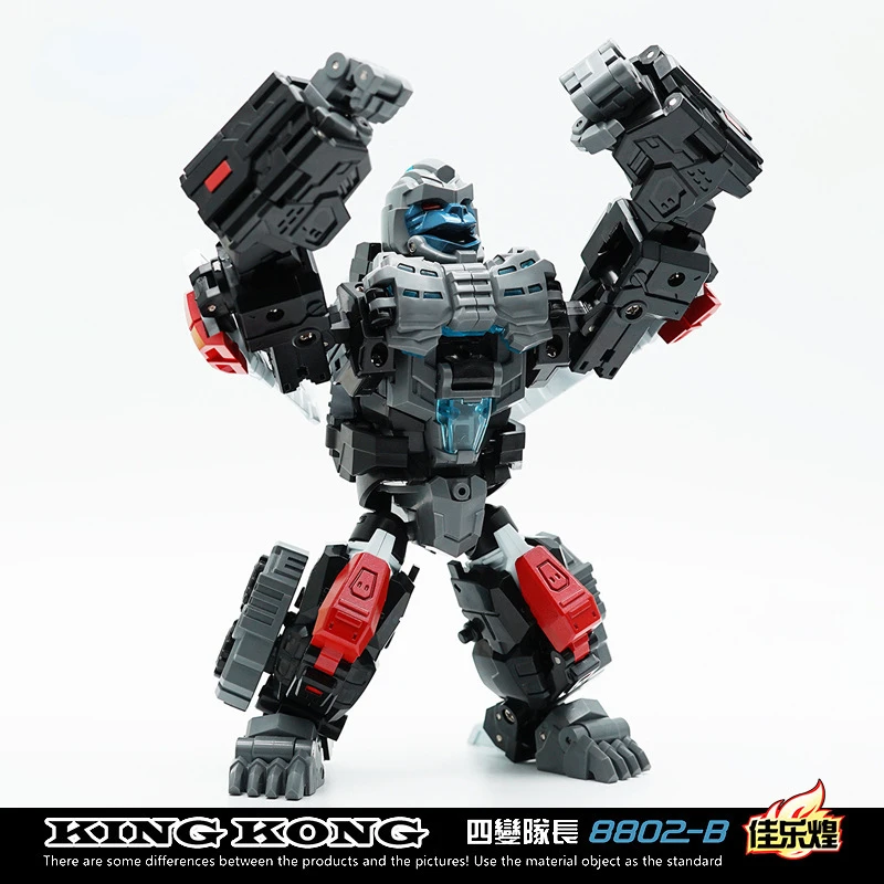 In Stock  Transforming Toys Jialehuang 8802B Dark Version King Kong Man Tianyuan Super Warrior  Model Action Figure Collection