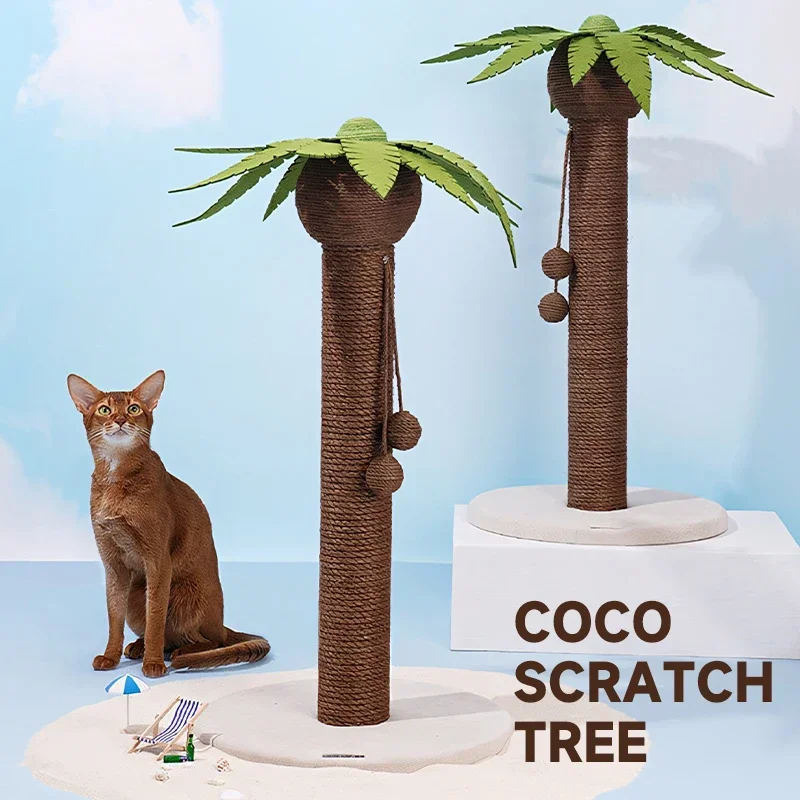 Coco Scratch Tree Cat Scratch Column Teasing Cat Scratching Post Cat Climbing Frame kitten Toy Superior quality Pet Supplies