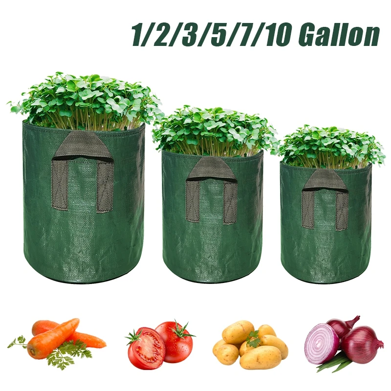 

1-10 Gallons Plant Grow Bag Veg Planting Bag Gardening Tools and Planting Supplies Growing Bags for Seedlings Gardening Supplies