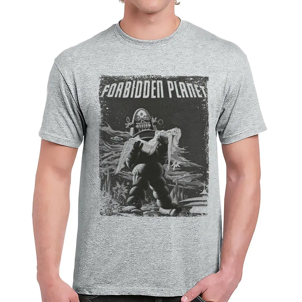 Forbidden Planet Movie Poster T-Shirt (1956) Film Fanatic  Tees Cotton Luxury brand vintage oversized