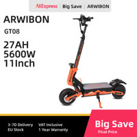 ARWIBON GT08 Electric Scooter For Adult 5600W Motor 60V 27AH E-Scooter 11 Inch Vacuum Off-Road Tires Off-Road Escooter