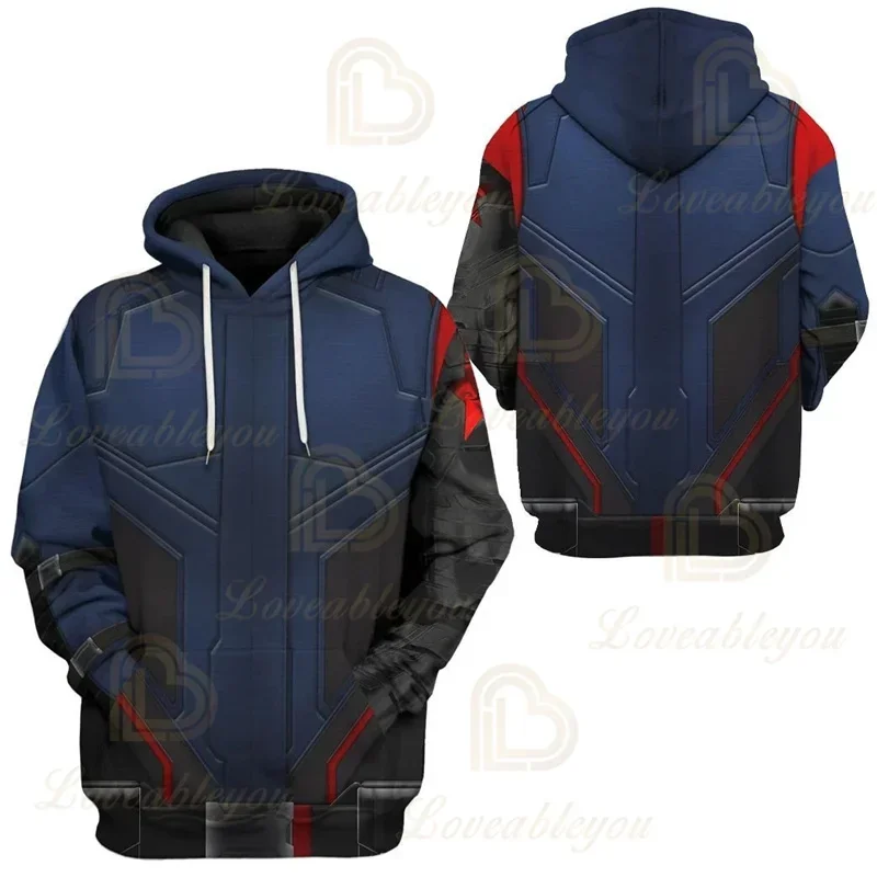 Dis America Movie Super Captain Cosplay Hoodies Sweatshirts Endgame Superhero Jacket Hoodies for Adults Men Women