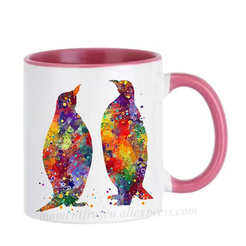 Tasses de pingouin, cadeaux de saint-valentin, tasse à boire pour maman, Papa, Papa, café, femme, mari, amoureux, Couples, articles de table