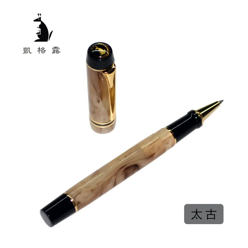Kaigelu 316 Acrylic Fountain Pen F Nib Blue Brown White Marble
