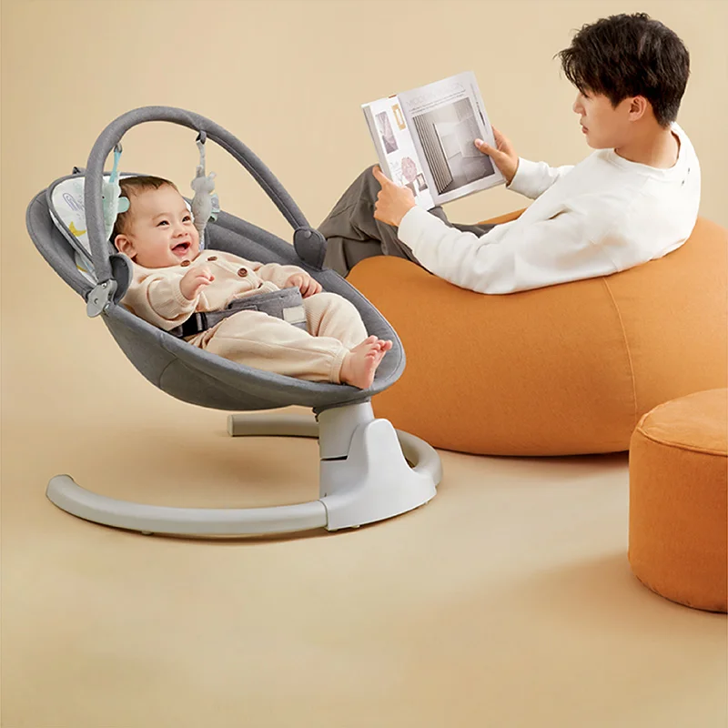 Bluetooth Remote Control Music Baby Trampoline Automatic Swing Baby Electric Rocking Chair Rocker