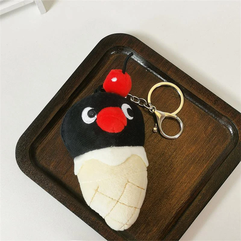

Cute Ice Cream Cone Penguin Pingu Plush Dolls Soft Ragdoll Keychain Pendants Girly Bag Hanging Ornaments Stuffed Toys Kids Gifts