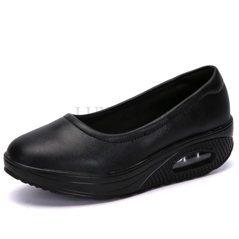 Fashion Plus Size Women Casual Shoes Height Increase Swing Shoes Wedges Sneakers Slip on Loafers Comfortable Nurse Work Shoes