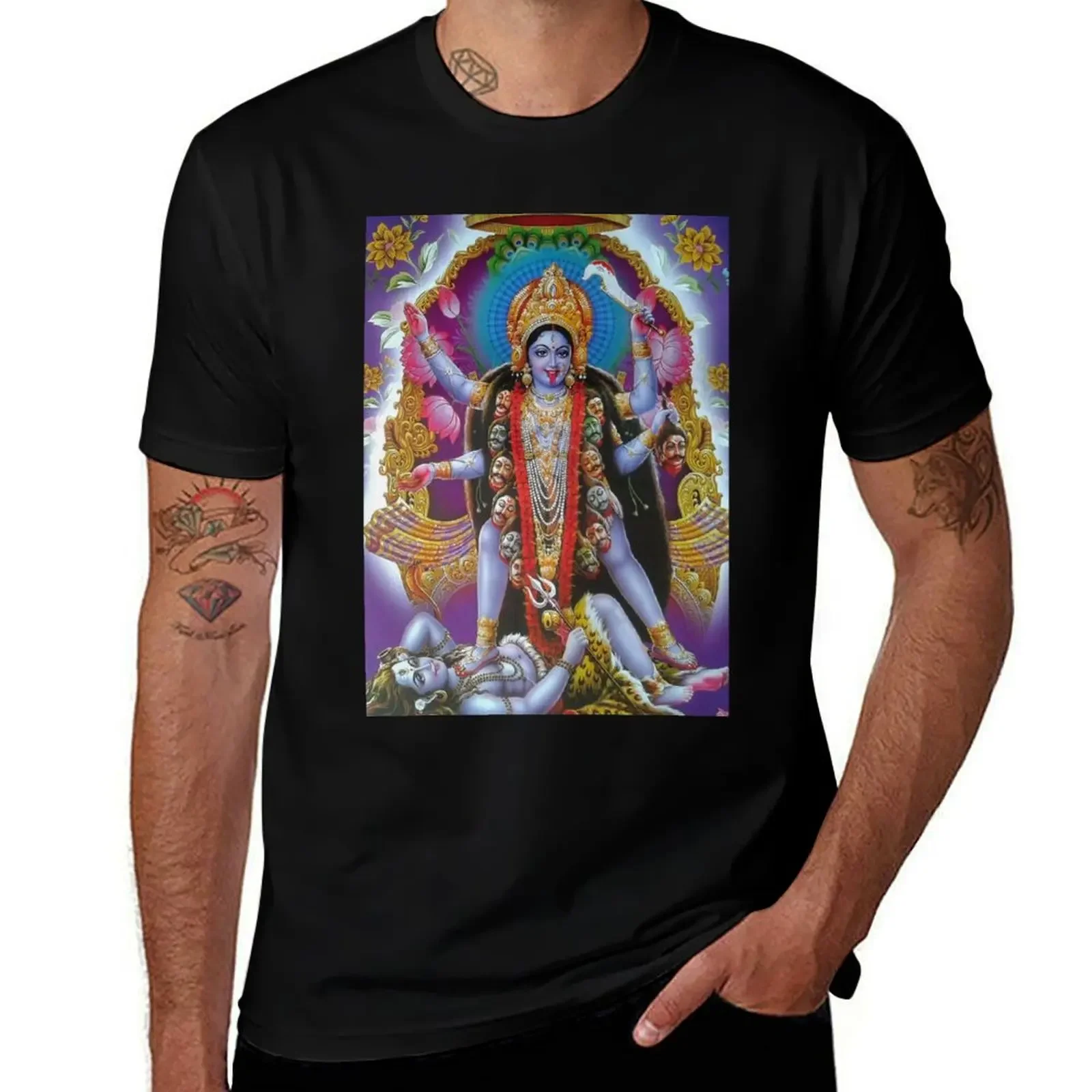 Hindu Goddess Kali T-Shirt cheap stuff Aesthetic clothing plain black t shirts men