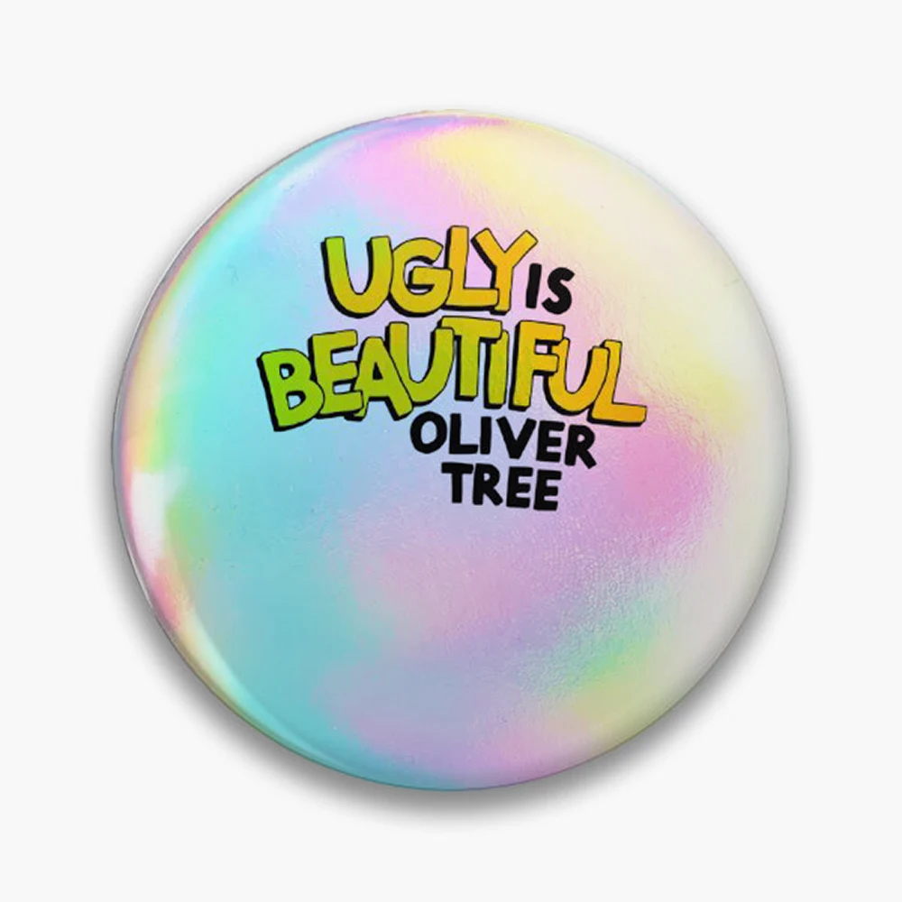 Cartoon Type Pin Holographic Star Heart Pin Brooches Laminated Button Fashion Accessory