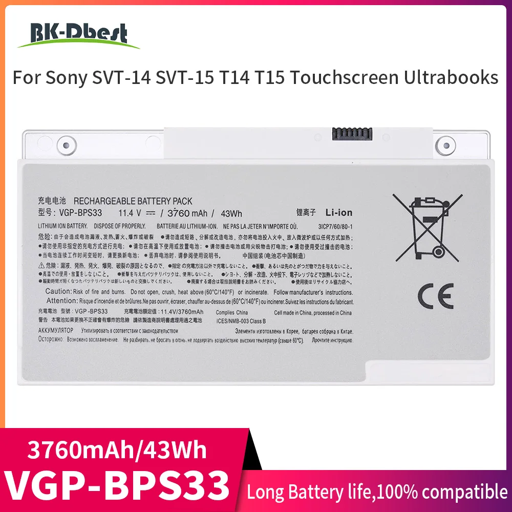 

BK-Dbest VGP-BPS33 BPS33 Аккумулятор для ноутбука Sony Vaio SVT-14 T15 T14 серии SVT14126CXS SVT14127CH SVT141290X