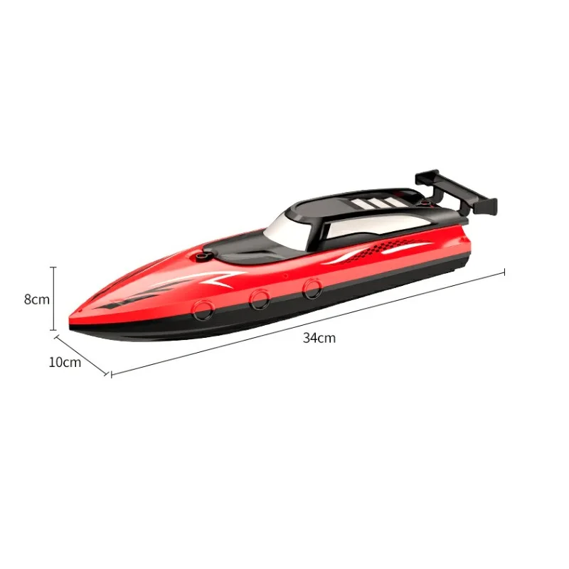 Cross-Border Remote Control Boat Electric Toy Charging 2.4G Remote Control Boat Double Spiral Pulp High-Speed Water Remote Contr