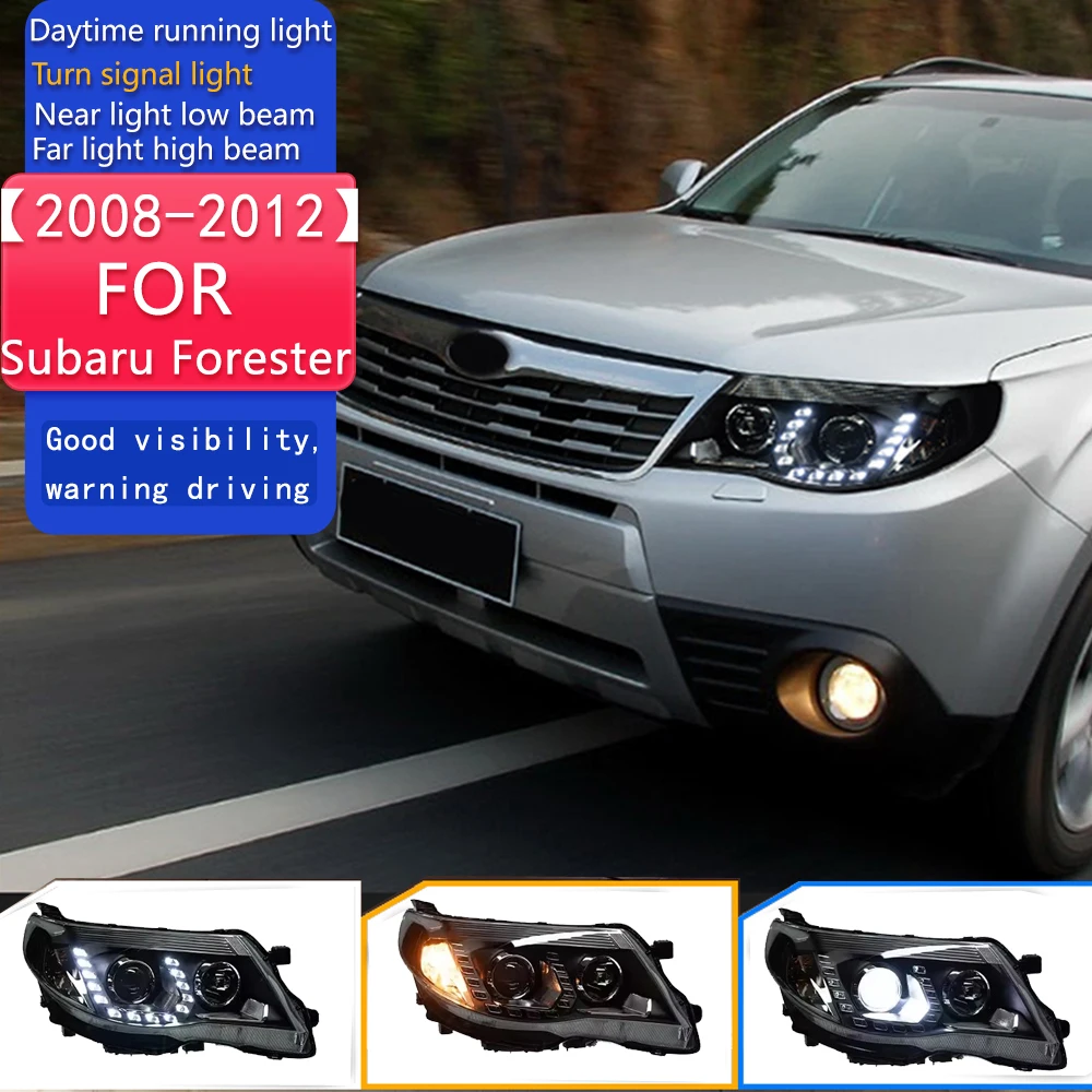 

Модель автомобиля, фара для Subaru Forester, 2008-2012, светодиодная фара DRL Hid, биксеноновый объектив проектора, автоаксессуары