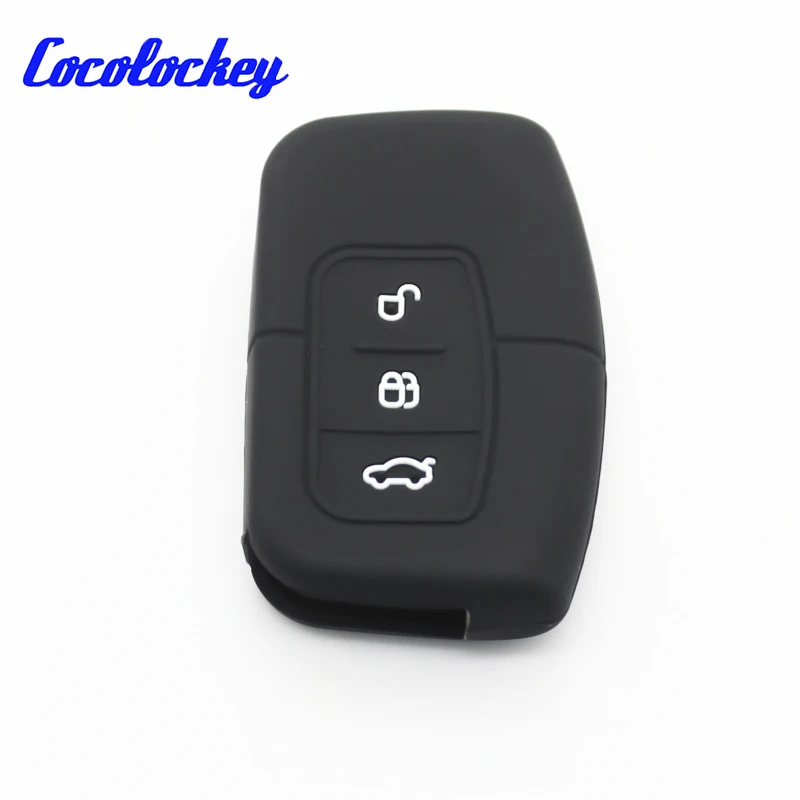 

Cocolockey силиконовый чехол для дистанционного ключа для Ford C-Max Focus MK2 Mondeo 3-кнопочный чехол для смарт-ключа, автомобильный аксессуар, 2 шт./лот