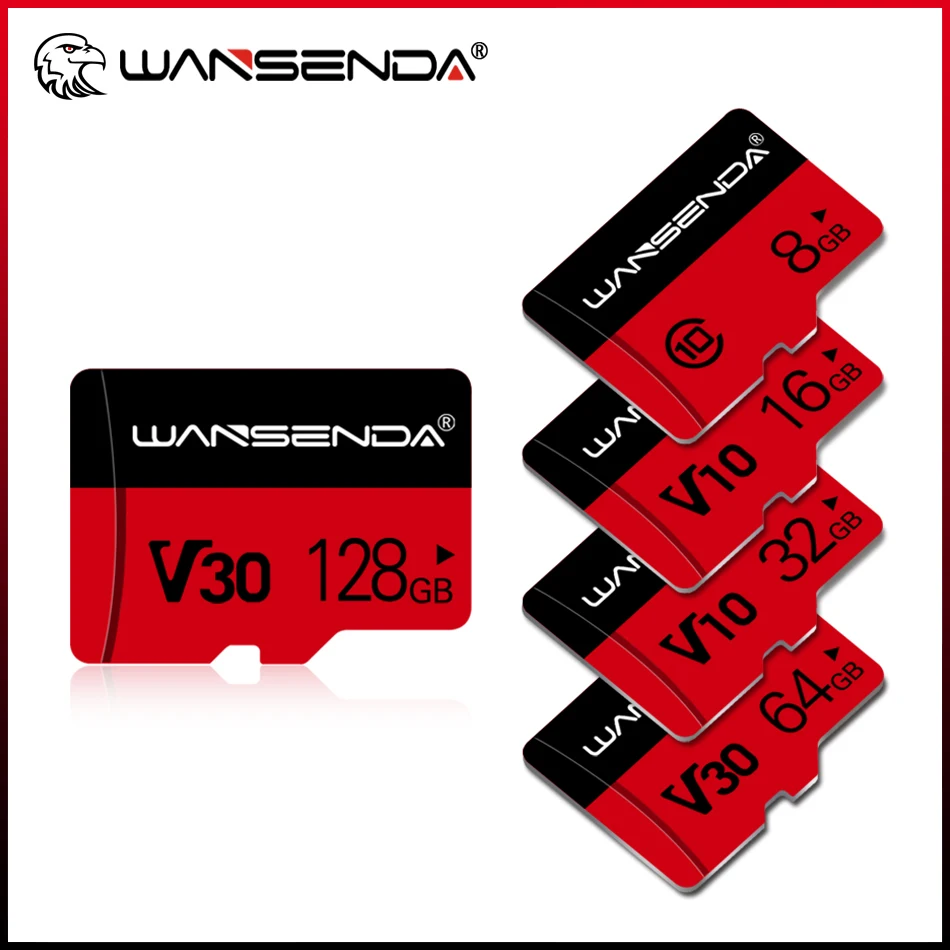 

Hotsale WANSENDA Memory Card 128GB Flash Card 4GB 8GB 16GB 32GB 64GB TF Card V10 V30 Mini SD Card for Smartphone Tablet PC