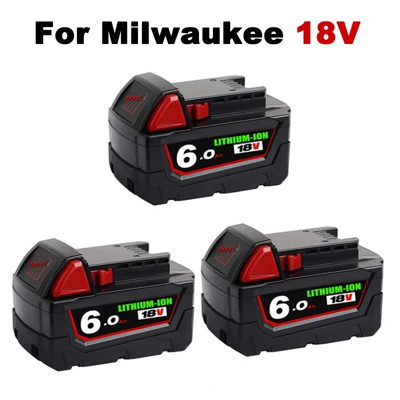 

Литий-ионный аккумулятор 18 в для Milwaukee M18 M18B6 18 в XC 12 Ач 9.0ач 48-11-1860