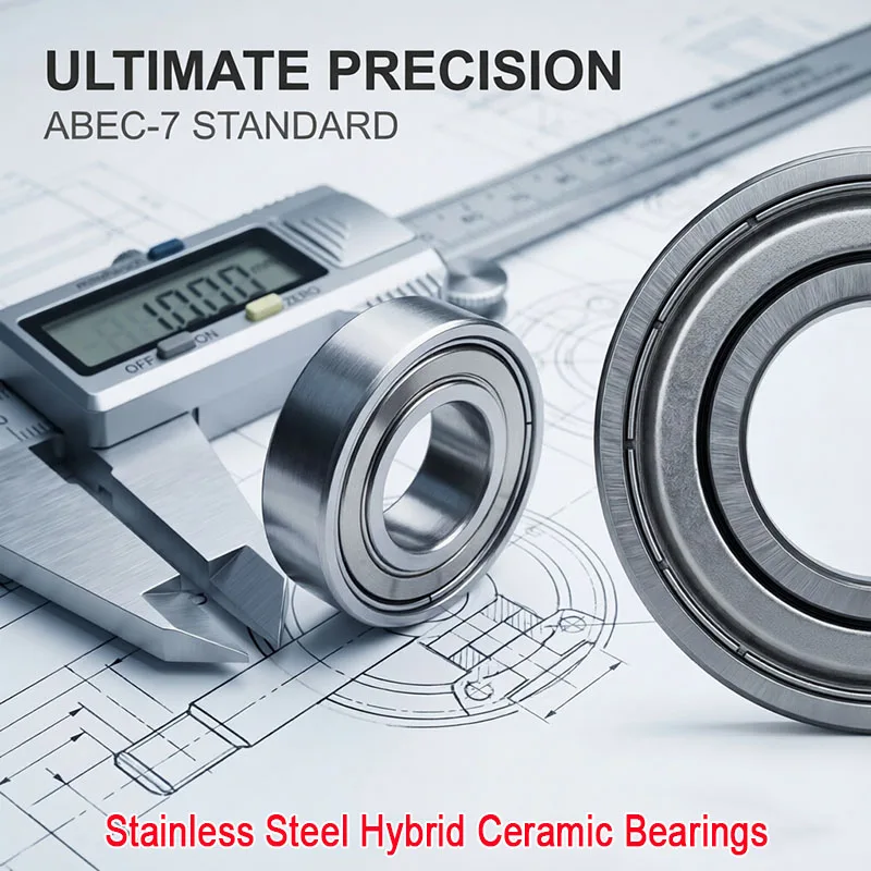 5pcs ABEC7 SMR115C ZZ Semi-Ceramic Hybrid Fishing Pulley Ball Bearings 5x11x4mm SMR115ZZ Spool Bearing 5*11*4 L1150ZZ RC Bearing