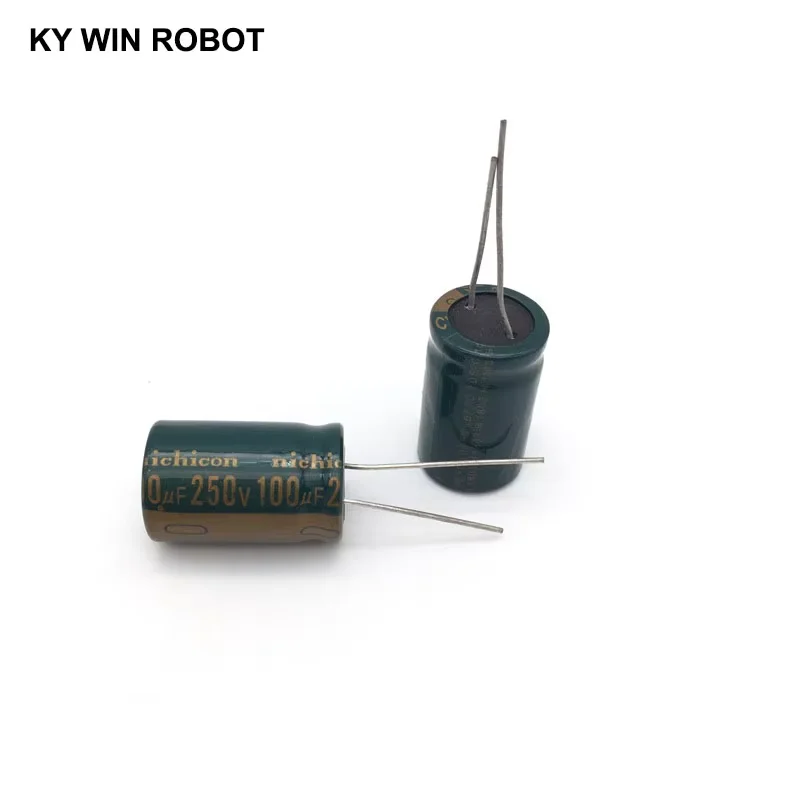 5 قطعة/الوحدة 250 فولت 100 فائق التوهج 16*25 عالية التردد مقاومة منخفضة الألومنيوم مُكثَّف كهربائيًا 100 فائق التوهج 250 فولت