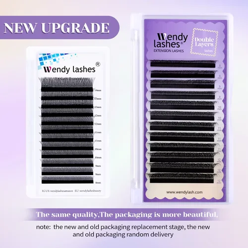 Imagen 2 del producto Wendy Lashes 0.07 W Shaped Bloom 3D/4D/5D/6D Floración Automática Abanicos Prehechos Extensiones de Pestañas Natural yy Pestañas Individuales