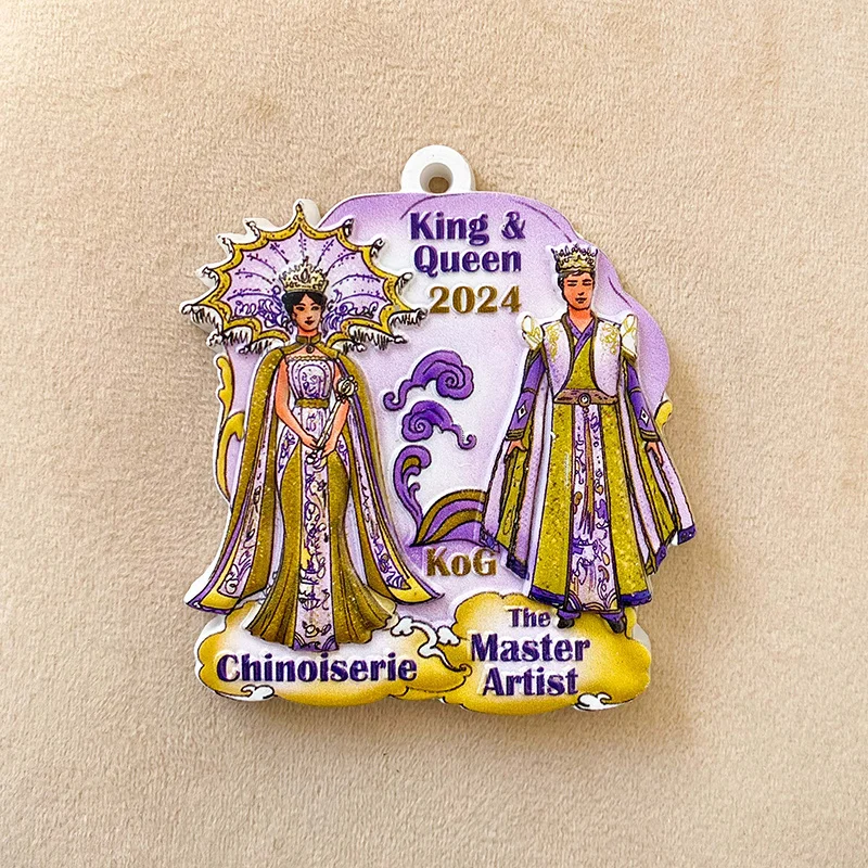 

French Parisian 2024 King & Queen 3D Resin Fridge Magnet， Office, Home, Kitchen Decoration Gifts