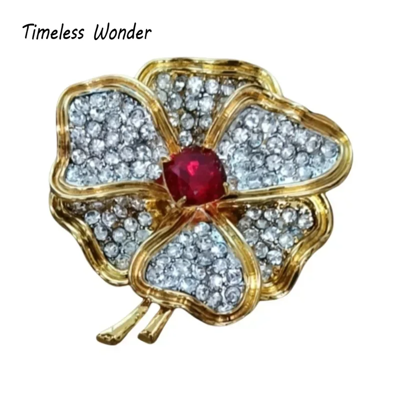 

Timeless Wonder Fancy Zircon Floral Brooch Pins for Women Designer Jewelry Runway Top Punk Luxury Cute Rare Gift Sweet Set 7561