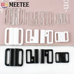 20/50Sets Meetee 10-25mm Plastic Buckles Bra Underwear Strap Adjuster Clasp Bow Tie Closure Button Hooks DIY Sewing Accessories