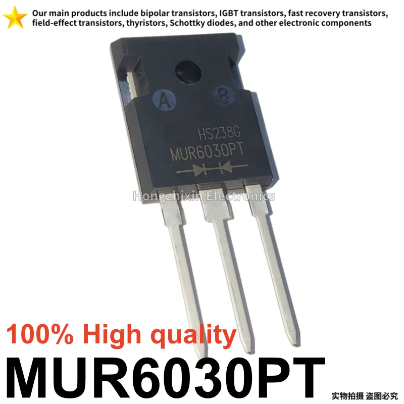 Diode à récupération rapide MUR6030PT MUR6030 à insertion directe TO-247, qualité neuve, 30A 600V, pour machine à souder - 5/10 en vente