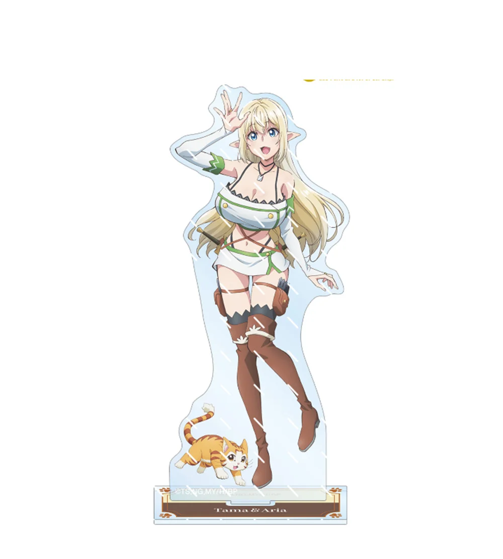 Anime Beheneko:The Elf-Girl's Cat is Secretly an S-Ranked Monster! 15cm Acrylic Stand Aria Vulcan Tabletop Decorations Gifts