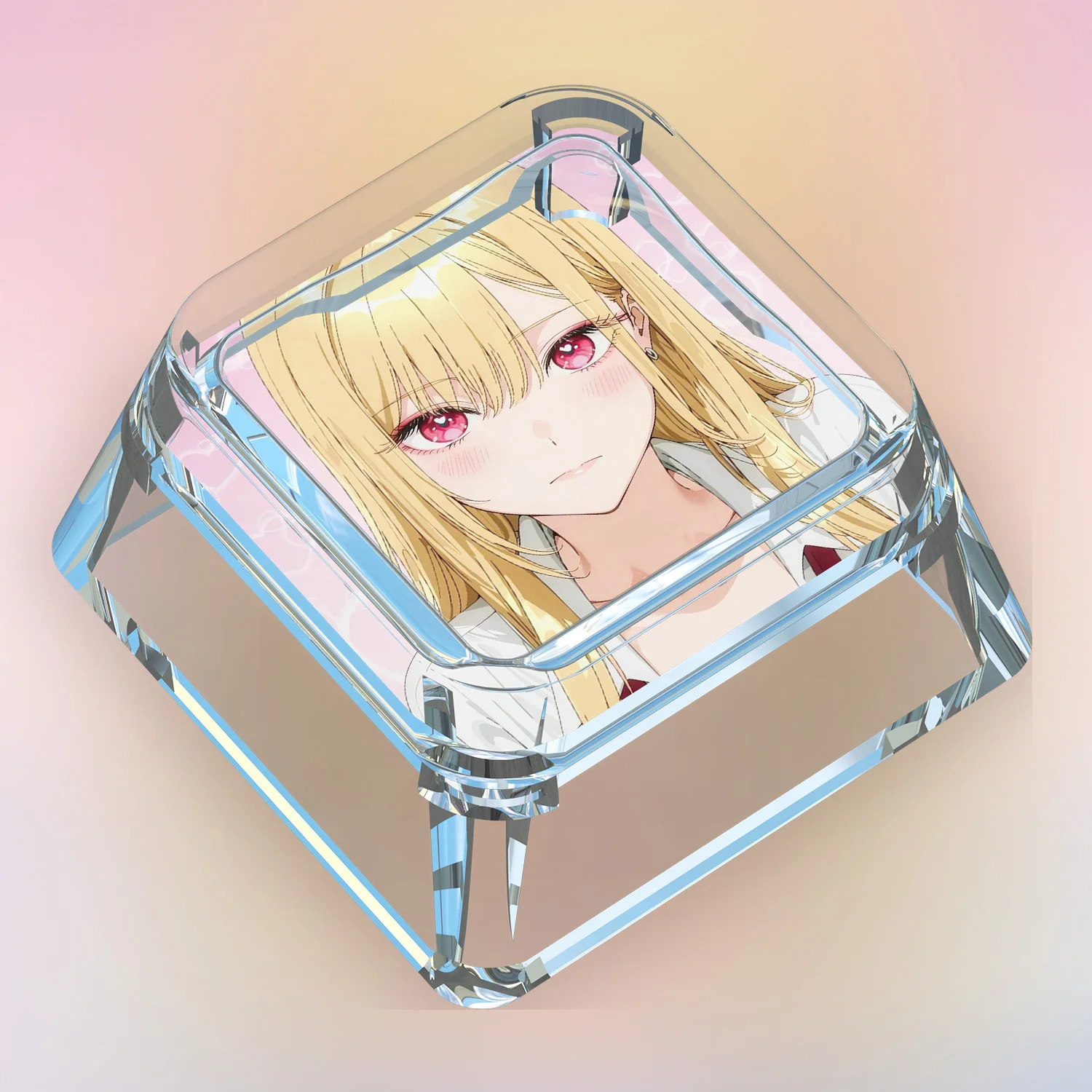 New Cartoon Kitagawa Marin Cute Mechanical Keyboard Keycap Cross Axis Mechanical Keyboard Transparent Light Transmission Keycap
