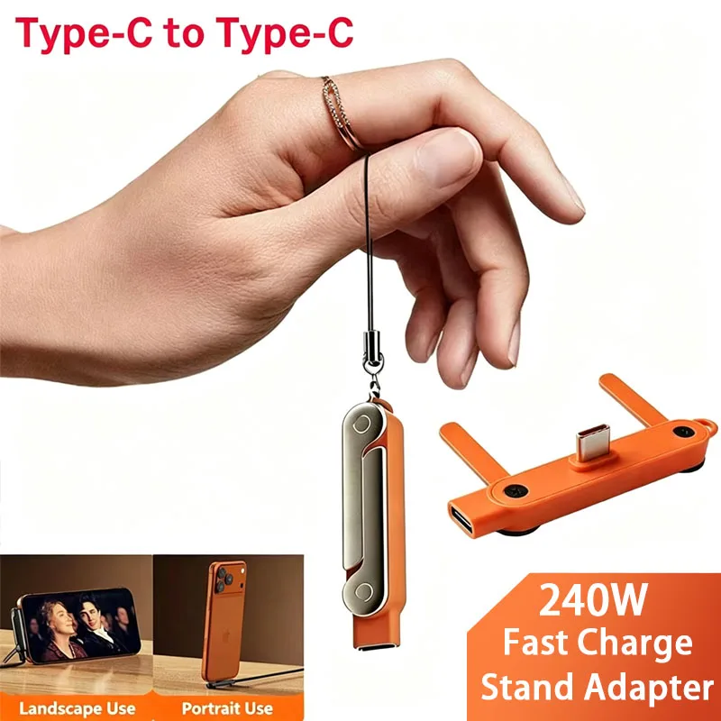USB USB Type C Phone Charging Bracket Adapter Multi-function Foldable Converter 240W Fast Charging Converter With Holder - Aliexpress Deal