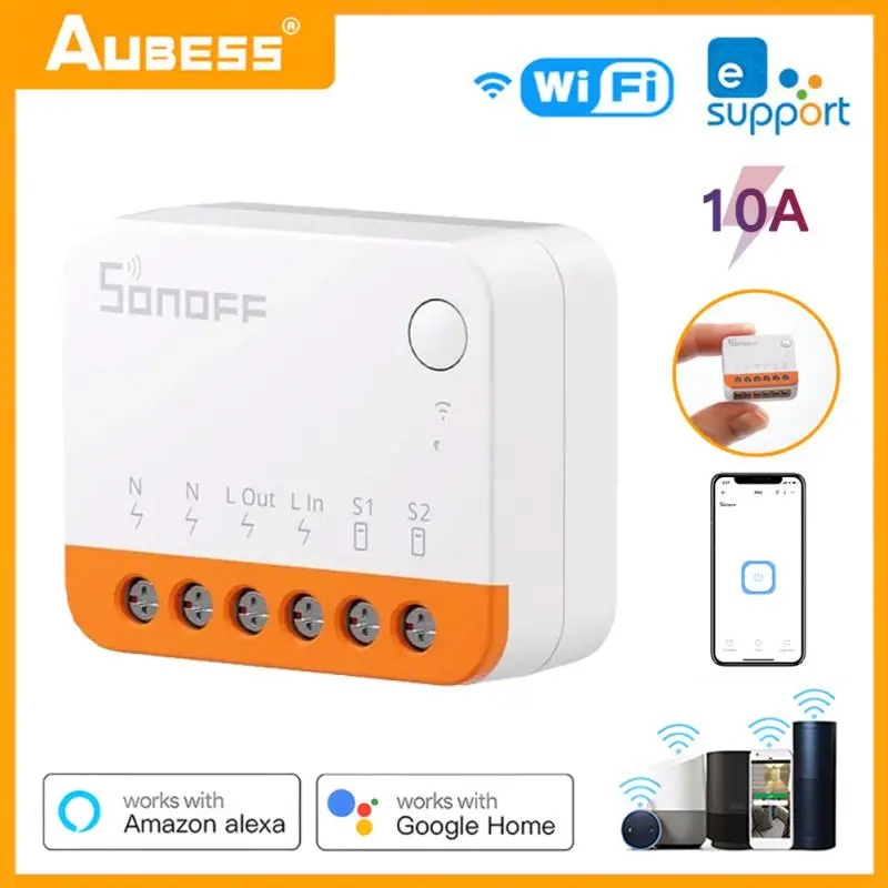 20PCS SONOFF MINIR4 Extreme MINI Wi-Fi Smart Switch 10A Relay Module Ewelink APP Control Voice For Alexa Alice Google Home