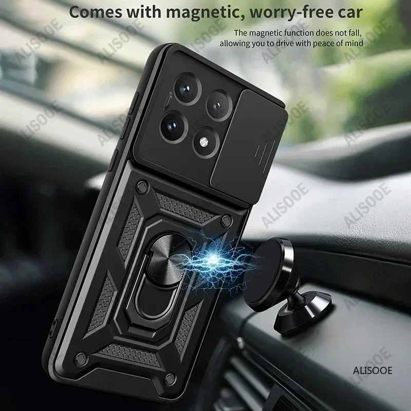 Shockproof Armor Case for POCO X8 Pro Max / X7 Pro Case Magnetic Holder Ring Stand Protect Cover for Xiaomi POCO X7 Pro 5G Capa