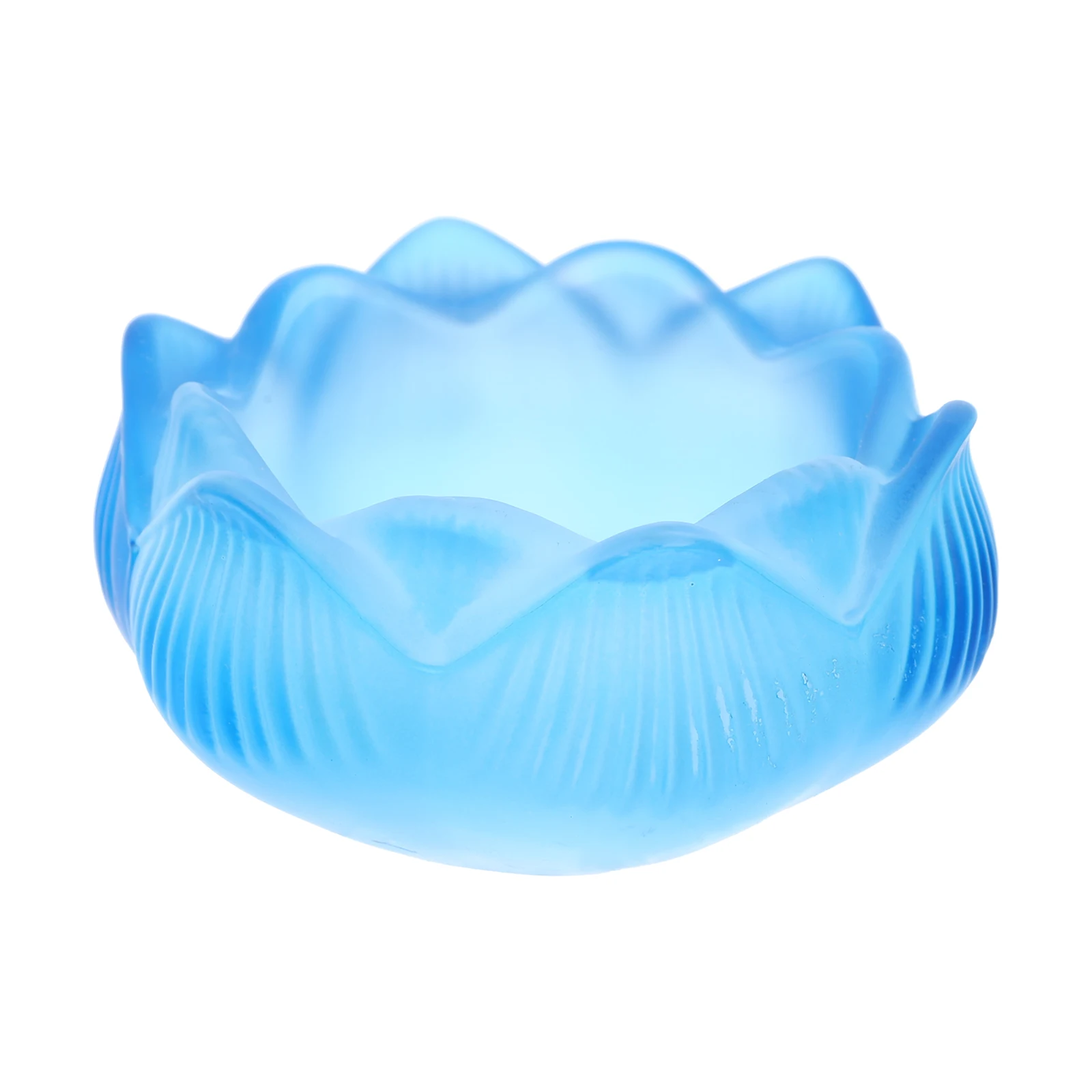 

2Pcs Decorative Glass Candleholders Lotus Modeling Exquisite Glass Craft Candleholder for Festival Tabletop