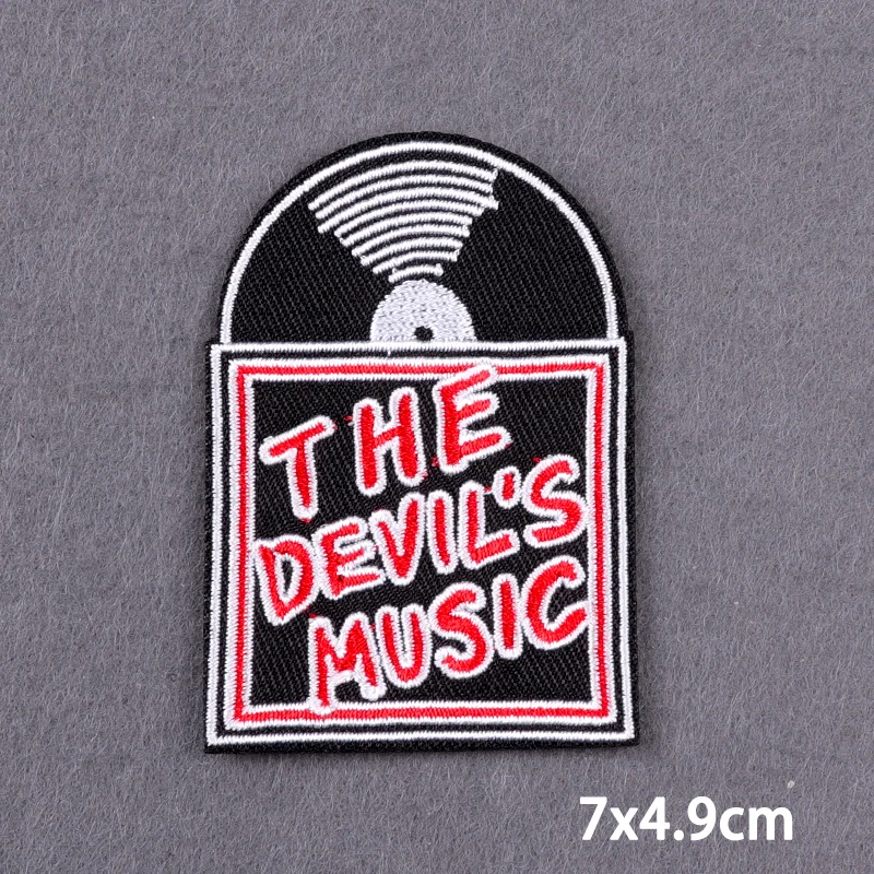 Horror Movies Fusible Patches Rock Music Embroidery Patch For Decoration Personality Iron On Patches For Clothes Appliques Badge