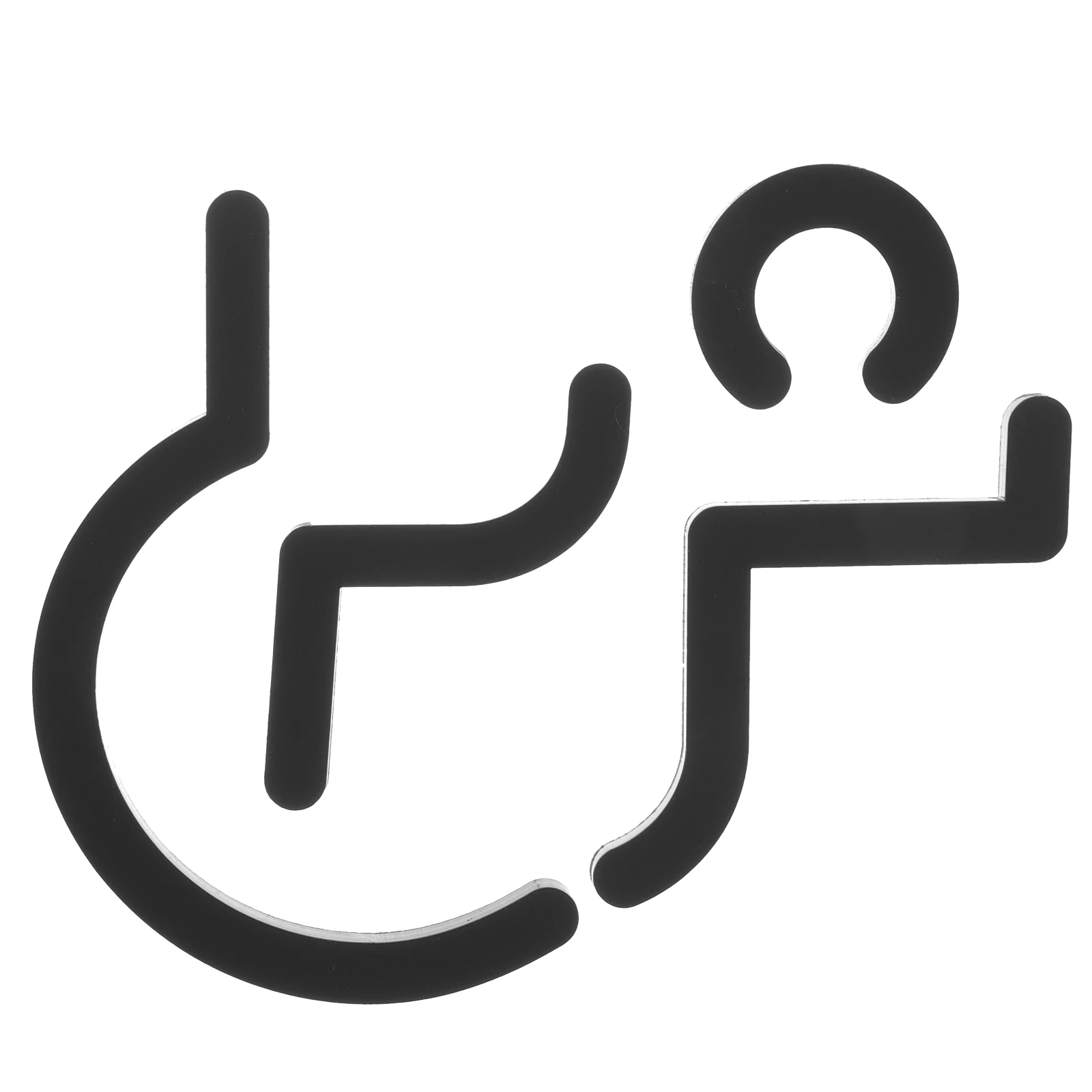 

Accessible Restroom Sign Disabled Wheelchair Symbol Metal Signage Display Public Toilet Restroom Elevator Direction