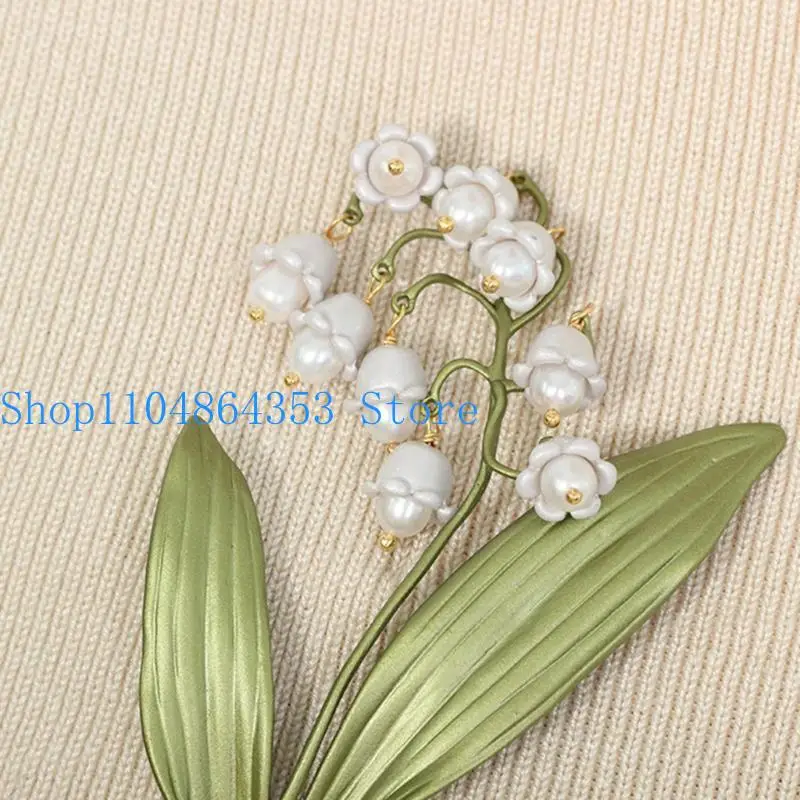 652F Multifuntional Dress Enhancement Accessory Orchids Brooch Wedding Brooch Adjustable Clasp Pin Alloy Texture for Daily