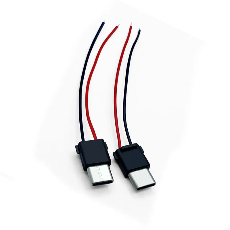 2-pin Type-C Male Mobile Power Charging Adapter, Power Interface, Socket Conversion Connector, Female Head Modification