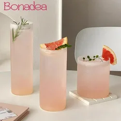 Frosted Straight Glass Cup Japanese Simple Thin Straight Cups Colin Cup Highball Juice Glasses Cups Beverage Cup Kitchen Tools