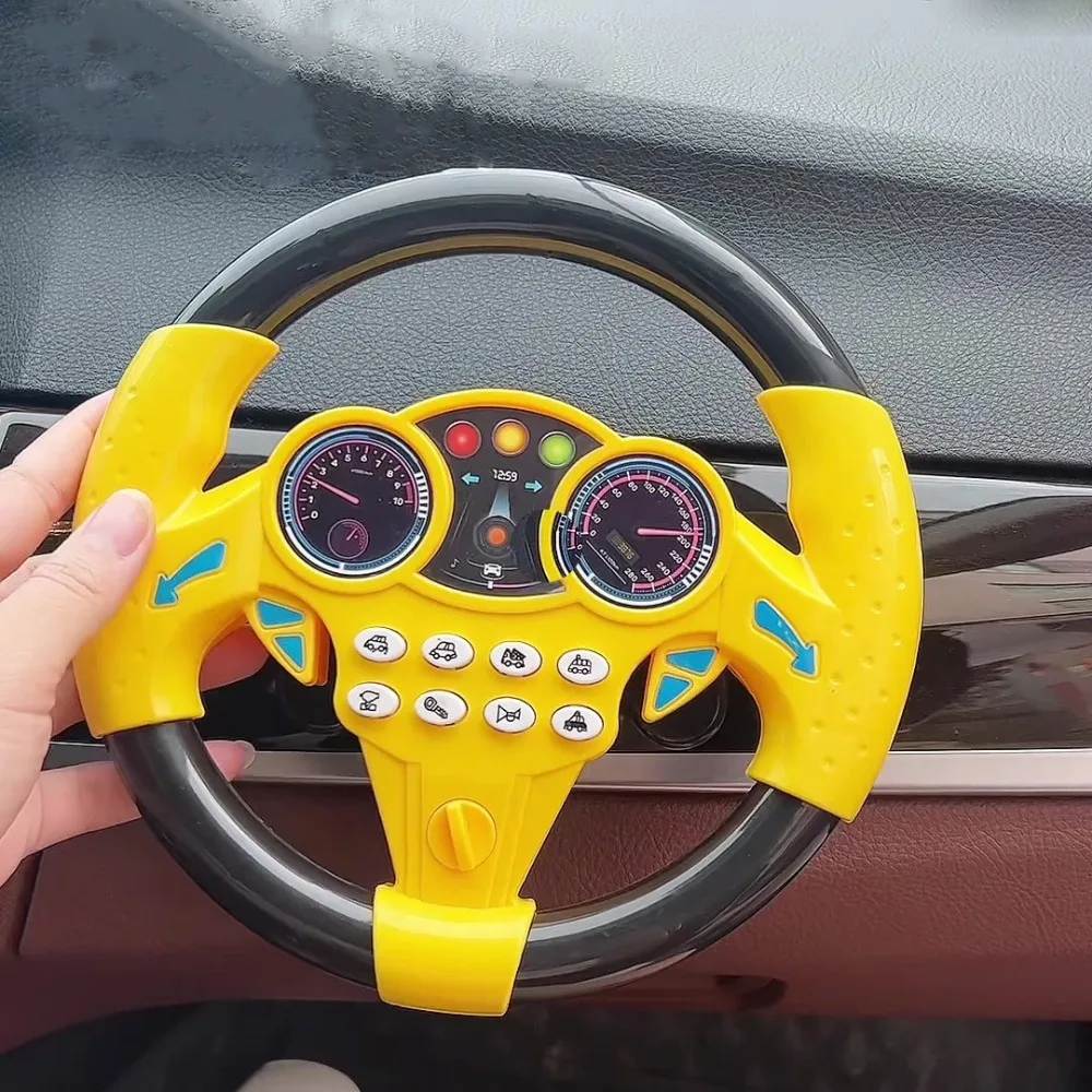 

360 ° Rotation Simulation Steering Wheel Toys Montessori Multi Functional Educational Stroller Steering Wheel Early Education