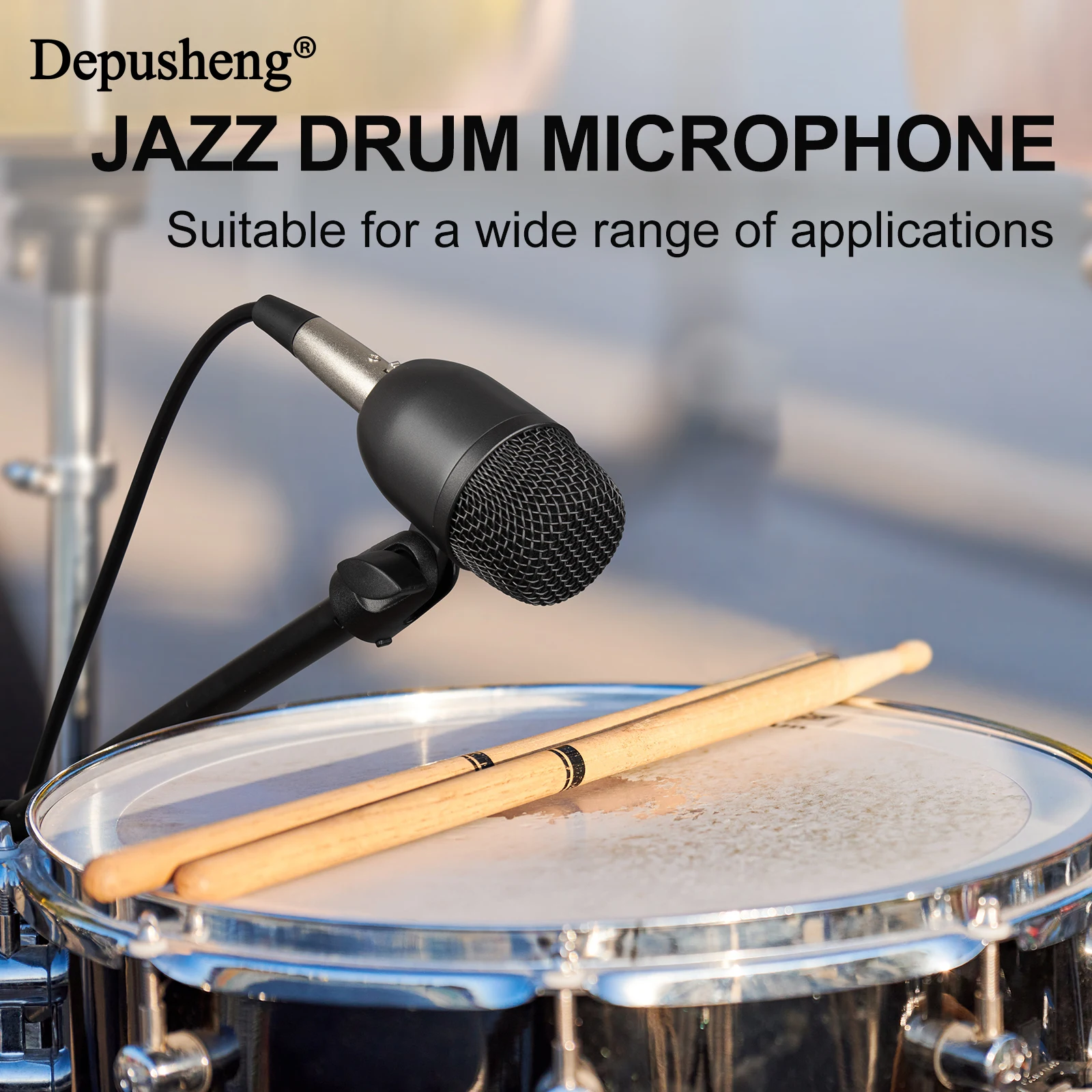 Dpusheng السلكية ديناميكية طبل ميكروفون باس/ركلة أداة توم/سنير الصنج مجموعة ميكروفون لتسجيل الاستوديو والأداء المباشر