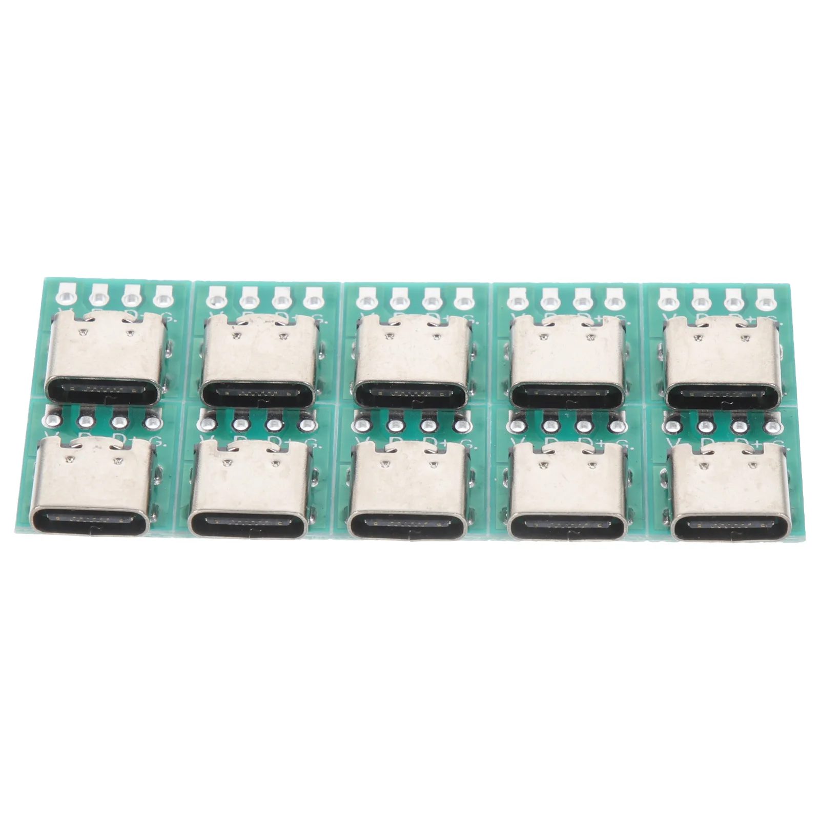 

10Pcs USB C Connector Board DIY 3.1 USB Type-C Female Connector Receptacle Adapter Pcb Converter Board for Data Cable