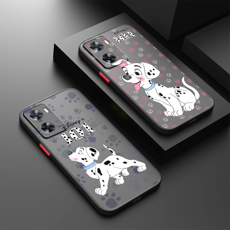 101 Spotted Dog Disney Cute Frosted Translucent For OPPO X5 X3 A54S A5 A94 A16 A53S A57 A74 A72 A96 A98 A78 5G Back Phone Case