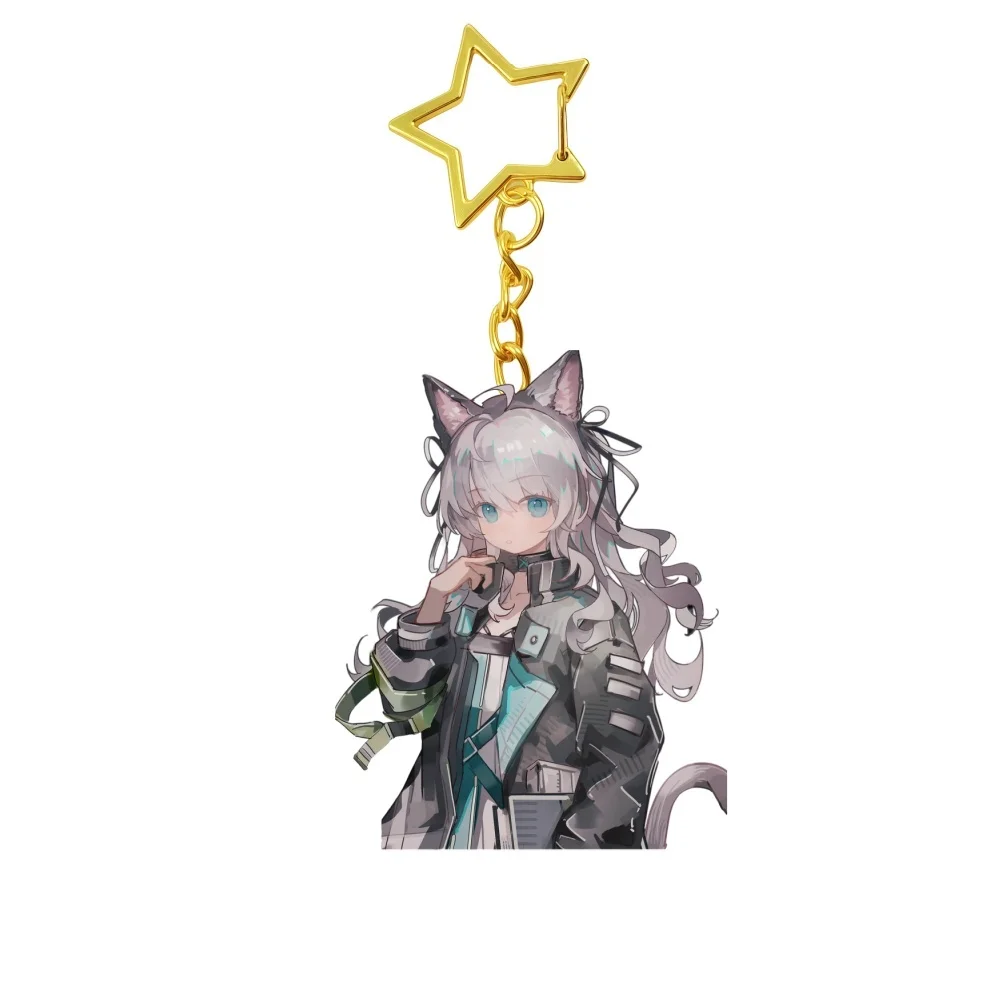 6CM Anime ‌Arknights Acrylic Keychain Stand Model Cosplay Characters Ornament Accesorios Goods Collection Gifts