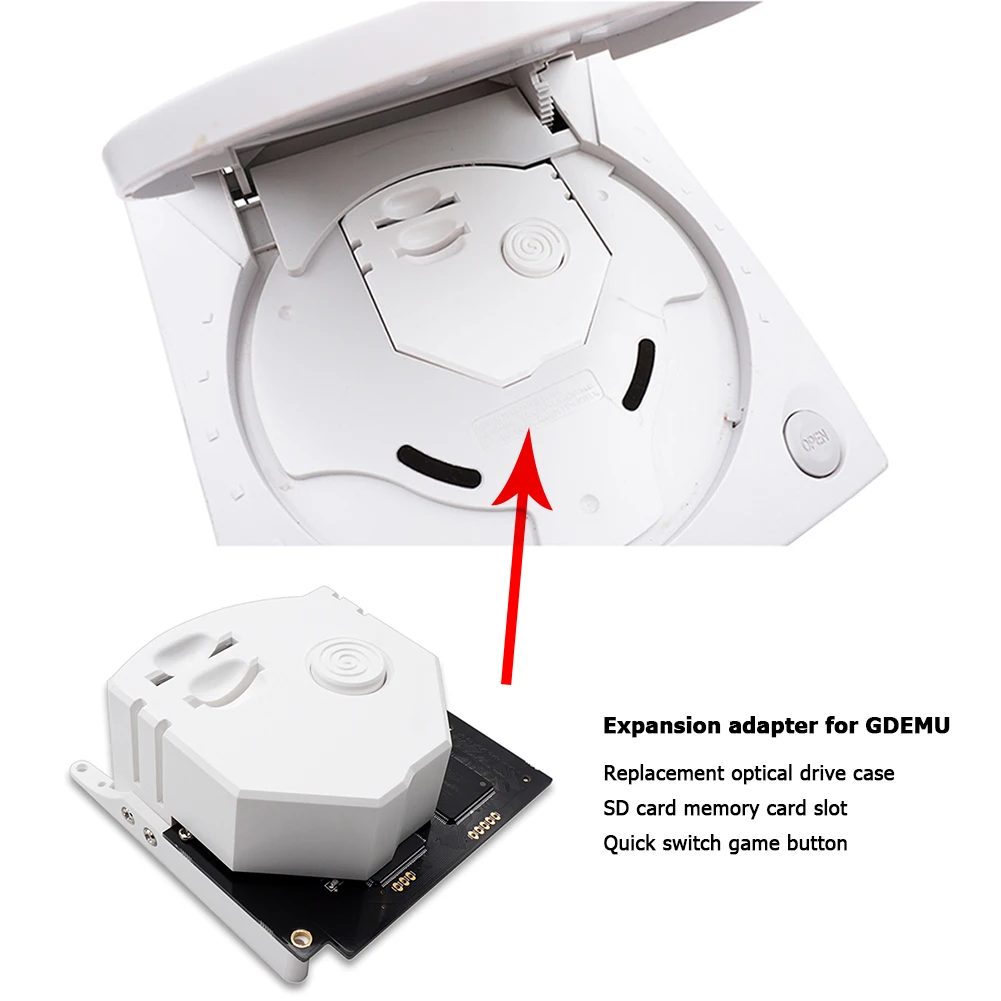 GDEMU Optical Drive Simulation Board Remote Card 3D Printed Mount Kit Extension Adapter for SEGA DreamCast VA1