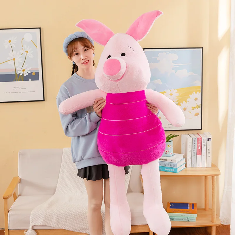 50cm Cartoon Pijie Schwein Plüsch tier rosa Riesen puppe Bett Stoff Puppe rosa Schwein Puppe Winnie kleiner Bär Freund schlafen Plüschtiere Puppen