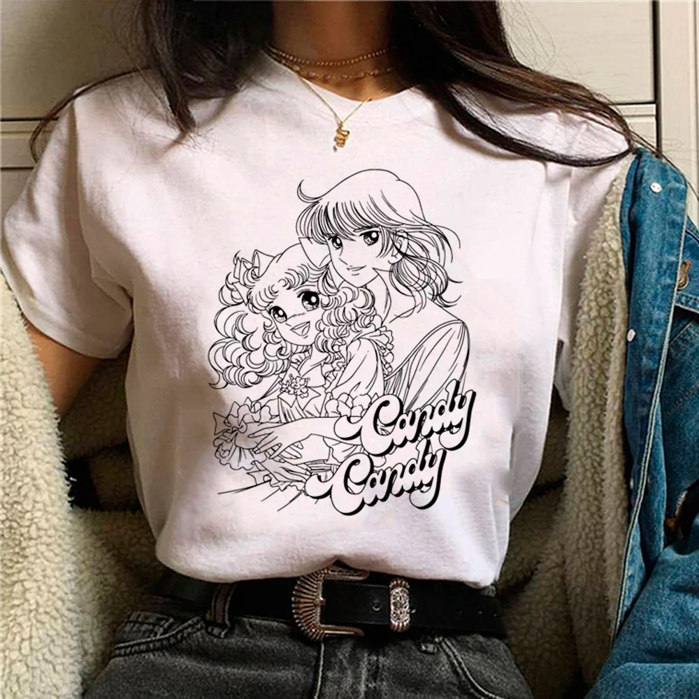 candy candy top women summer t shirt girl graphic designer anime clothing