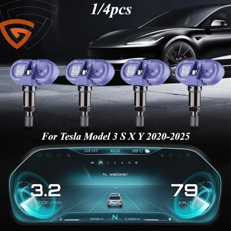 1/4PCS 1490701-01-B 1490701-00-B TPMS Bluetooth Tire Pressure Sensor 2020-2025 1490750-01-A 1490701-01-C For Tesla Model 3 S X Y