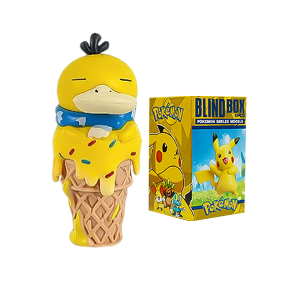 Pokemon Eiscreme Pikachu Snorlax Psyduck Gengar Anime-Figur Blindbox-Spielzeug Tischdekoration Weihnachts- und Geburtstagsgeschenke – Detail 9