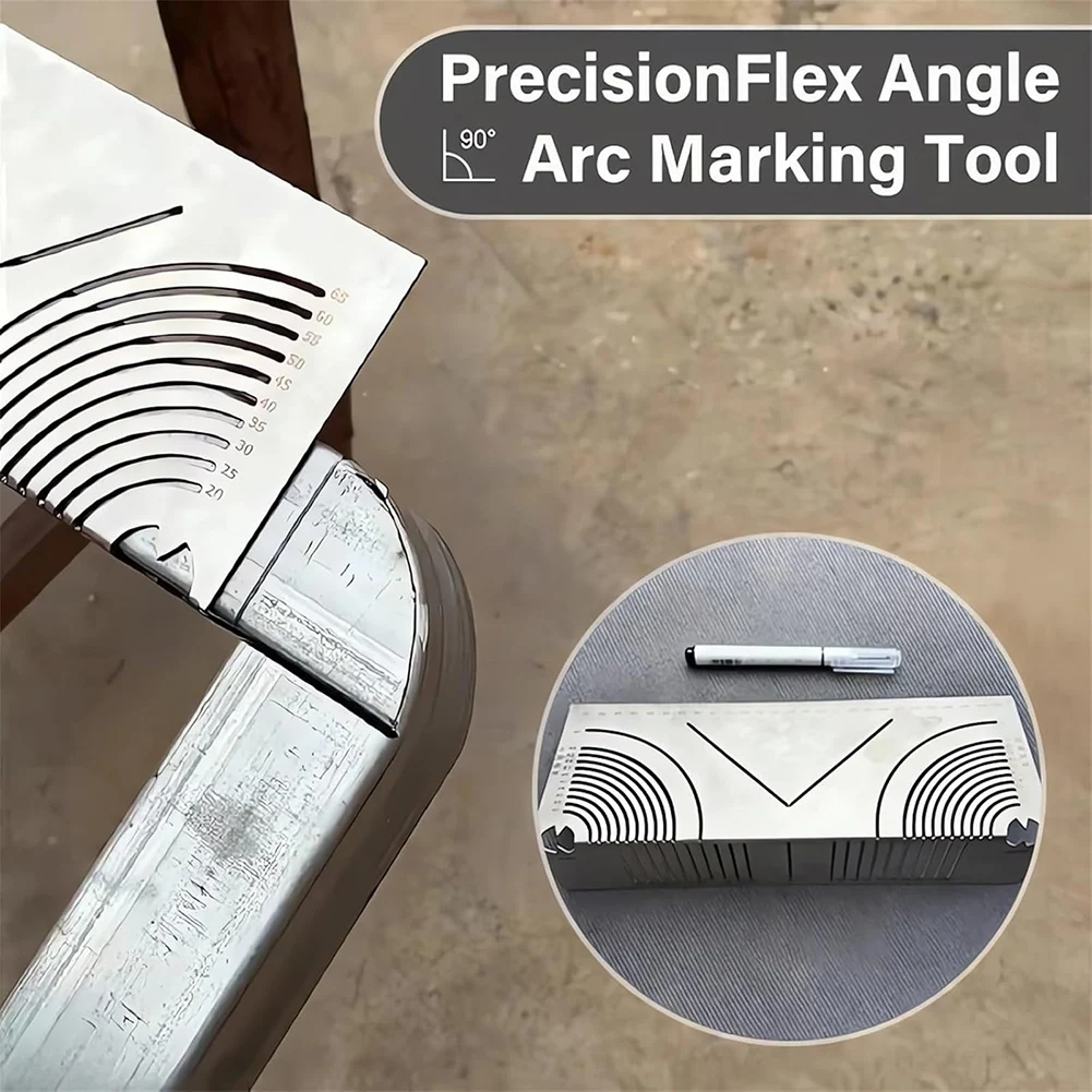 Precision-Flex Angle Arc Marking Tool Measuring Marking Bending All in 1 Tool Multifunctional Parallel Line Drawing Tool