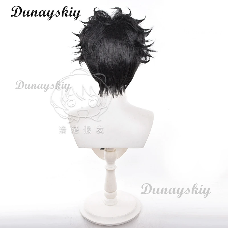 أنيمي Dandadan كين تاكاكورا شعر مستعار تأثيري أسود مجعد الشعر القصير 30 سنتيمتر Okarun نظارات مومو Ayase حفلة الهالوين للنساء الرجال الدعامة